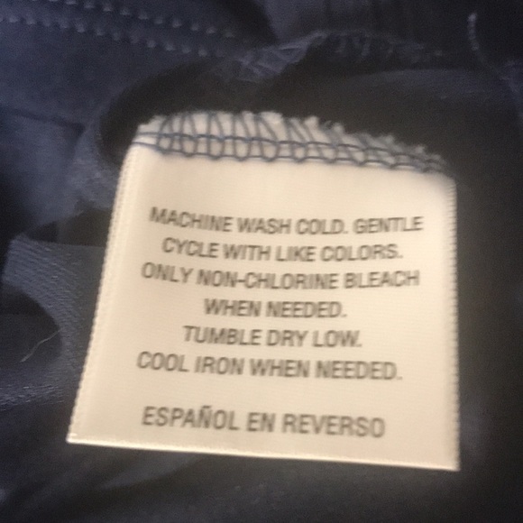 Style & Co. long sleeve size xl blue texture pattern sheer hem top - Picture 11 of 11